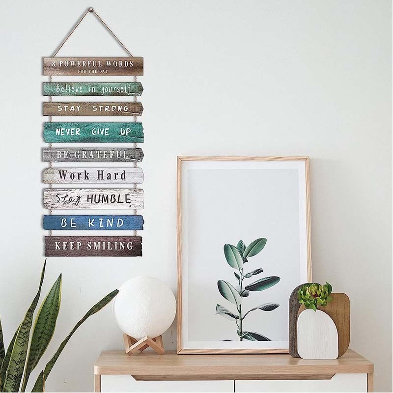 Inspirational Wall Art Decor for Office Wooden Rustic Hanging Motivational Wall Art Decoration Sign Inspiring Positive Quotes