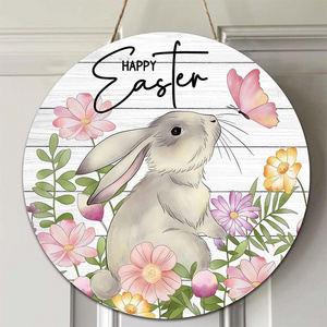 wall decor easter decoration bunny eucalyptu wreath ramadan front door wooden white fork spoon welcome home wall decor