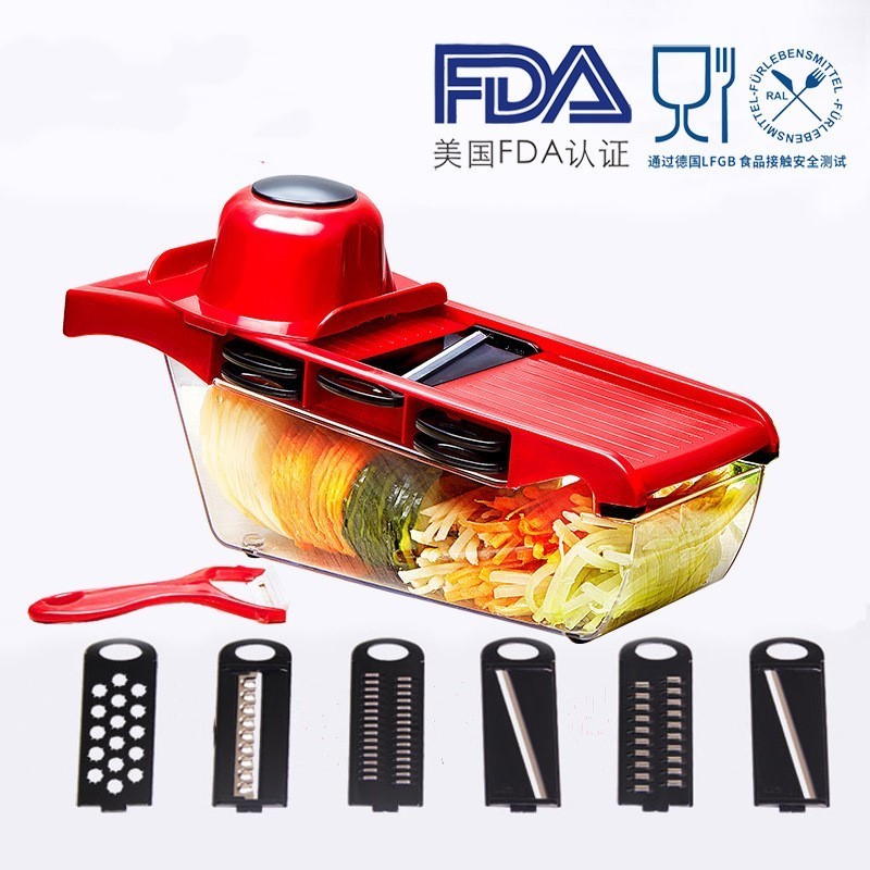 Top Seller Mandolin Kitchen Accessories Manual Food Slicer With Adjustable Blades