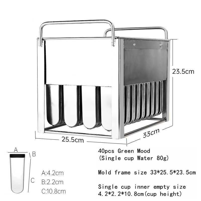 Popsicel mold big capacity Ice Cream Mold Stainless Steel ice cream use ice lolly molds With Full Equipments