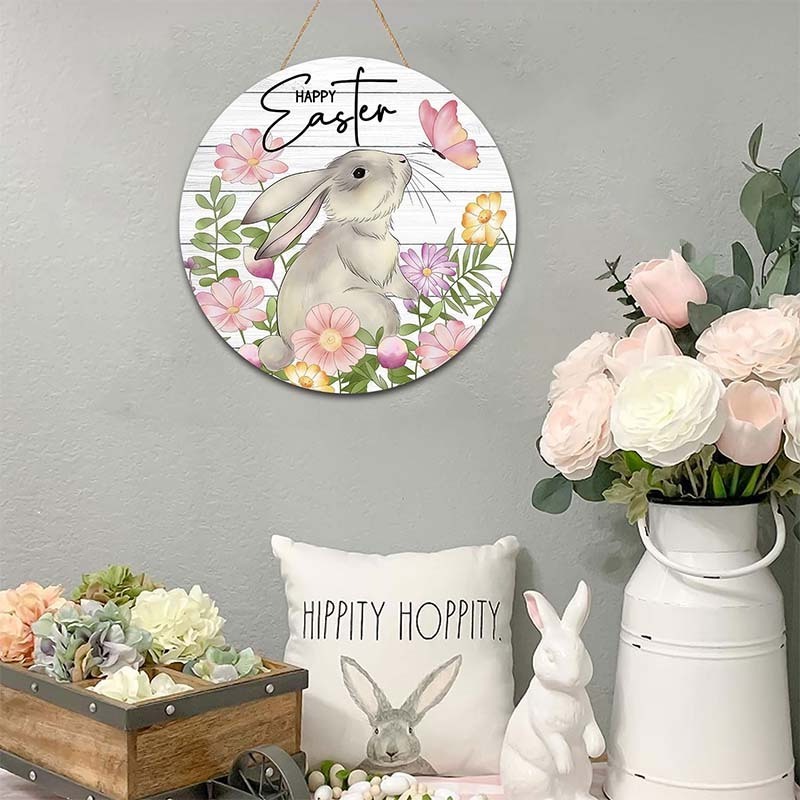 wall decor easter decoration bunny eucalyptu wreath ramadan front door wooden white fork spoon welcome home wall decor