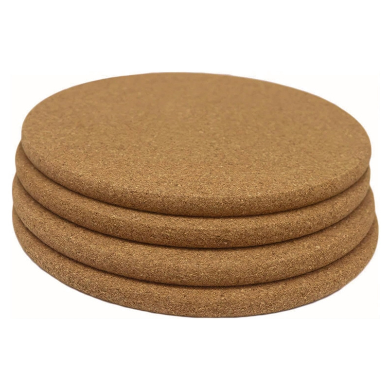 Multifunction Cooking Pans Holder Cork Board for Table Heat Trivets Hot Dishes Pots Plant Trivets Round Cork Trivets