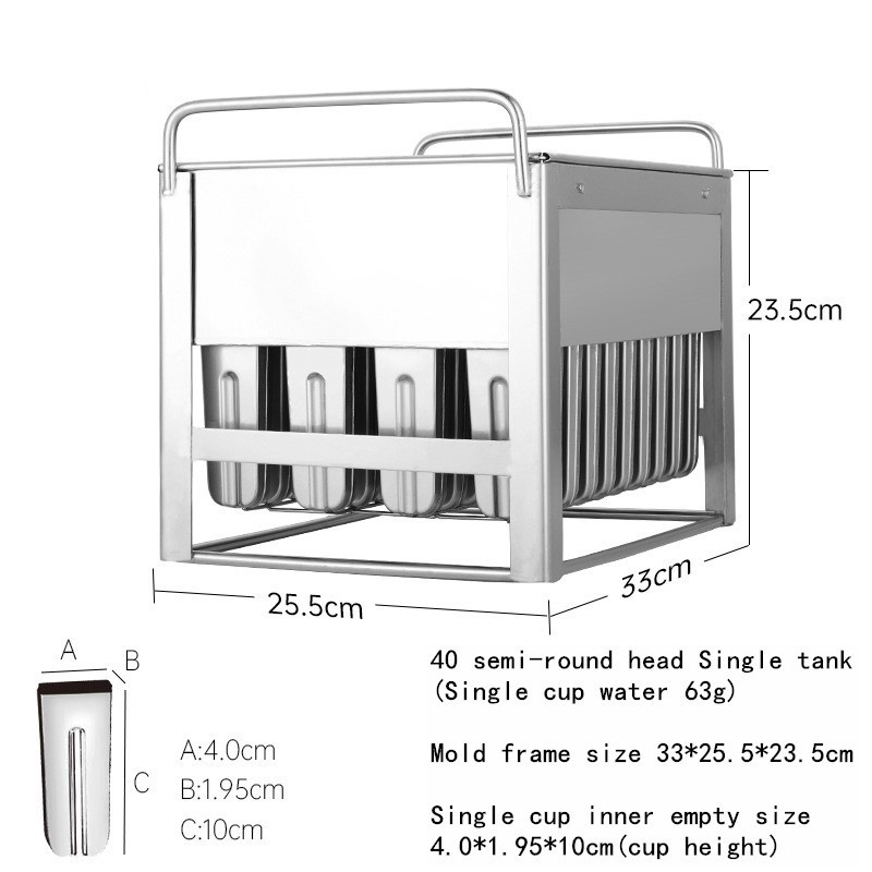 Popsicel mold big capacity Ice Cream Mold Stainless Steel ice cream use ice lolly molds With Full Equipments