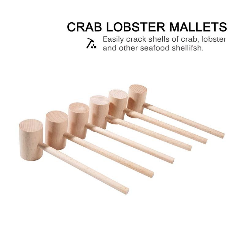 Natural Hardwood Seafood Mallets kitchen accessories seafood shelling tool hammer mill wood wood hammer mill