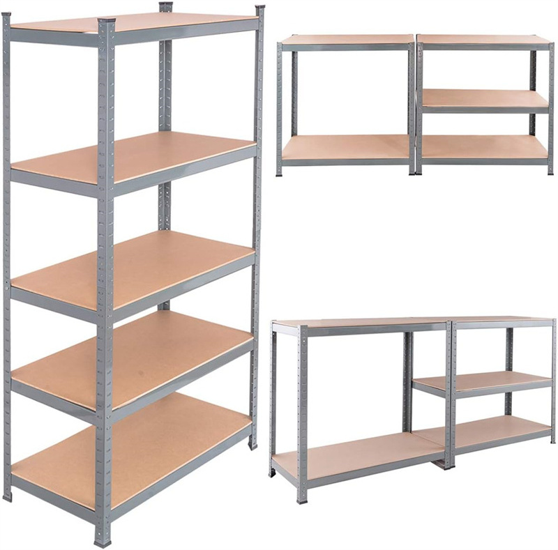 Storage Shelves Heavy Duty Steel Frame 5 Tier Garage Shelf Metal Multi Use Storage Shelving Unit for Home Garage