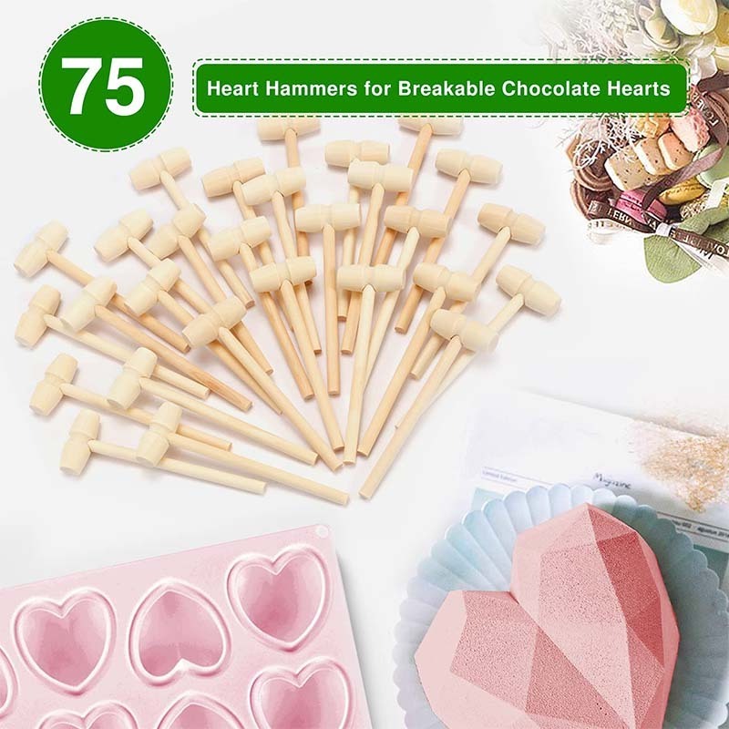 Kitchen accessories Breakable Heart Hammer Small Wooden Mallet Kids Hammer Wood Mini Wooden Hammer