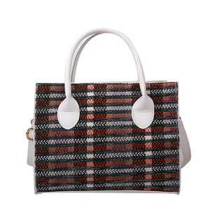 Wholesale Designer Luxury Leather Fashion Colored Plaid Western-style Handbag