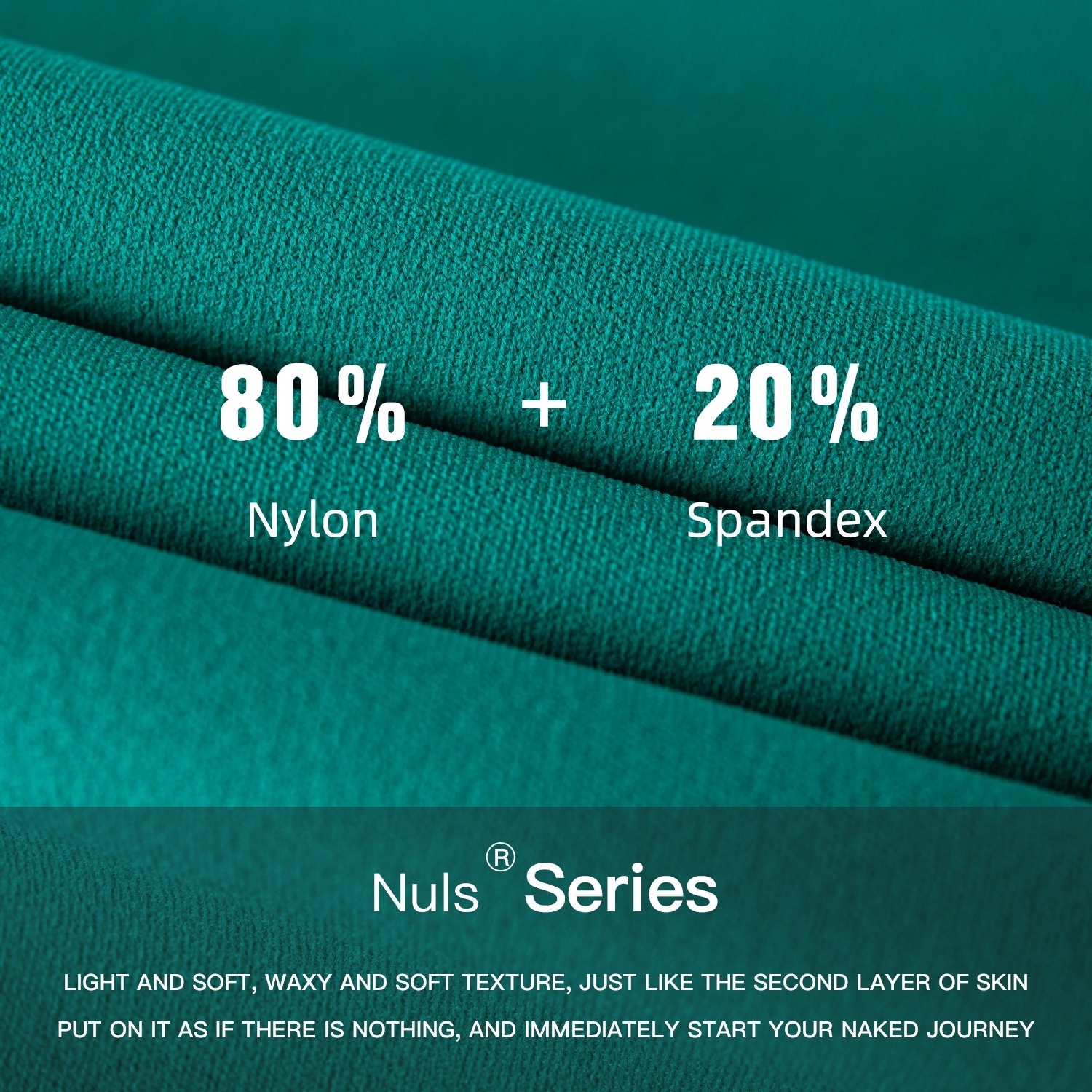 NULS 4 Way Stretch 80 Nylon 20 Spandex Recyclable Brushed Knit Fabric For Yoga Wear