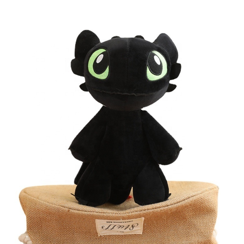 Set Light & Night Fury How to Train Your Dragon Toothless Doll Stuffed Animal Plush Toy