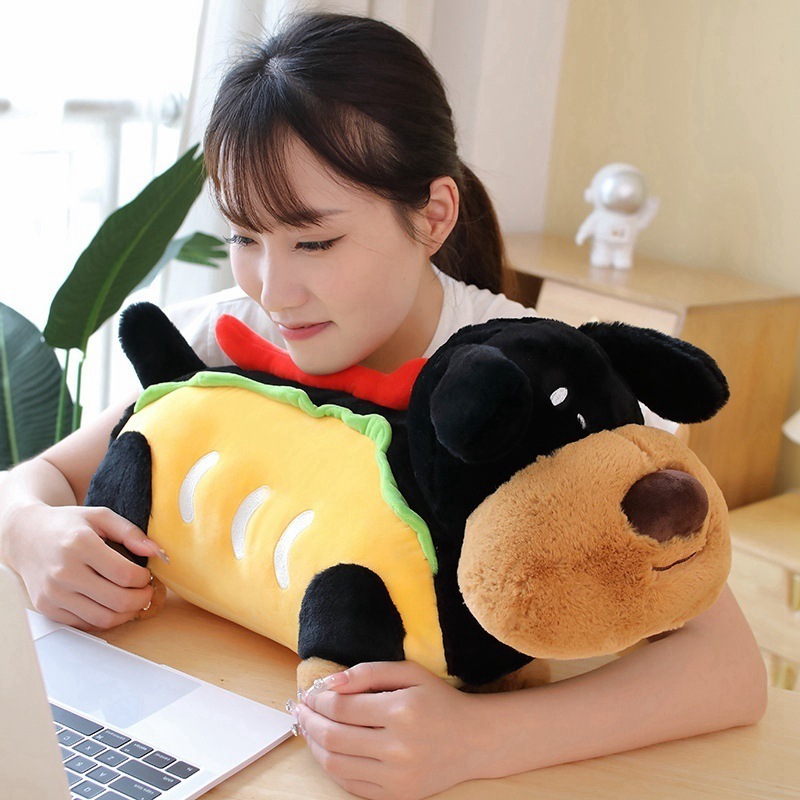 Plush Dachshund Hot Dog Toys for Kids Stuffed Soft Dog Toys With Hot Dog Toys For Children Girls Christmas Gifts