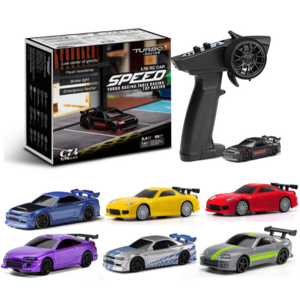 1:76  Drift RC Car With Gyro Radio Full Proportional Remote Control car RTR Kit For Kids and Adults Drift rc cars