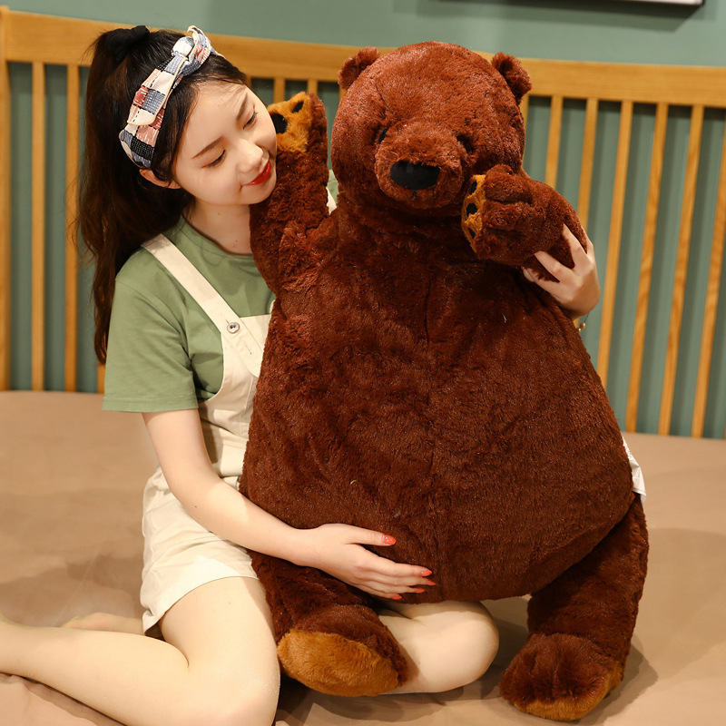 40cm simulation Brown Bear Giant Plush Teddy Bear Toy Stuffed Animals Soft Cushion Girl Kids Birthday Gift