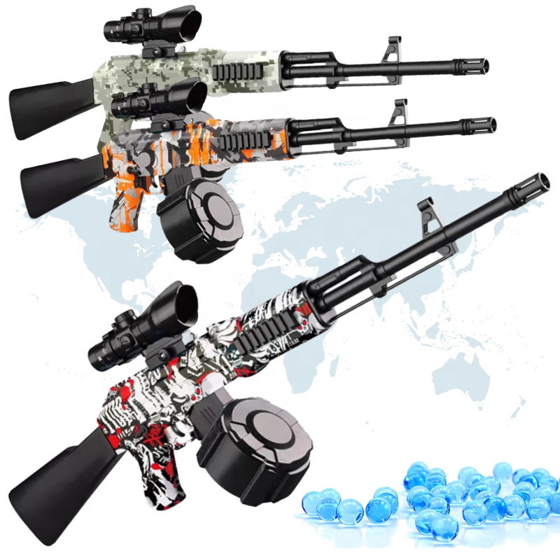 ALI Water Bullet Gun Electric Gel Ball Blaster gun AK47 Outdoor toys Shooting Team Game Water Bullet Shooting Gun