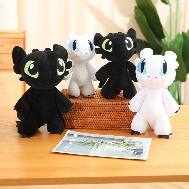 Set Light & Night Fury How to Train Your Dragon Toothless Doll Stuffed Animal Plush Toy