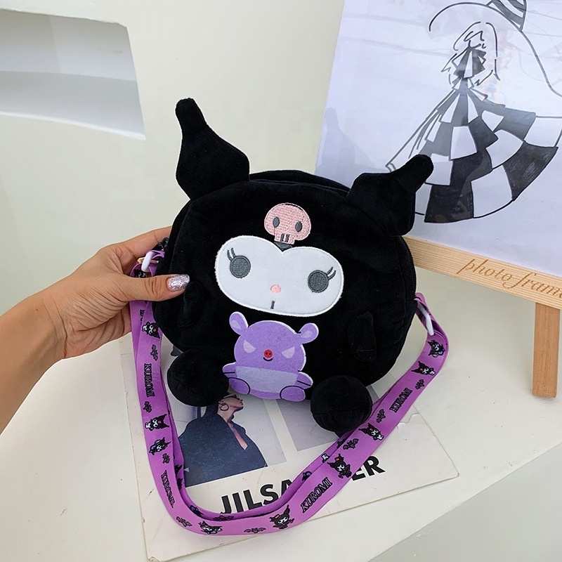 22 style Anime Cartoon Kawaii Sanrio My Melody Kuromi Purse Plush Sling Bag Shoulder Bags Hand bag Handbags Plush Plush Backpack