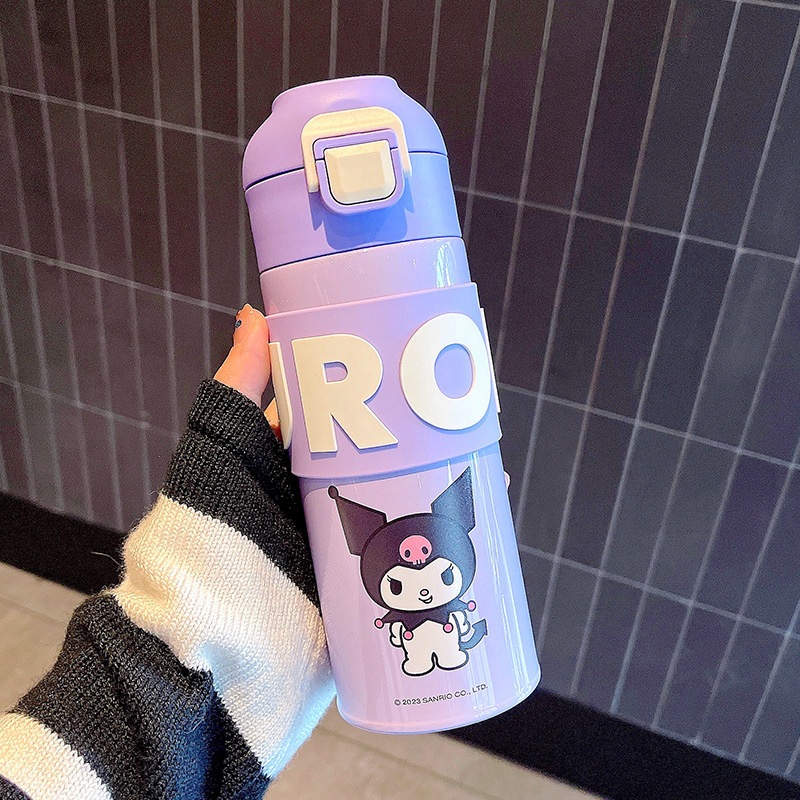 Sanrio stainless steel insulated tumbler Kuromi Water Bottles for kids cute Cinnamoroll kawaii thermos cup for girl student