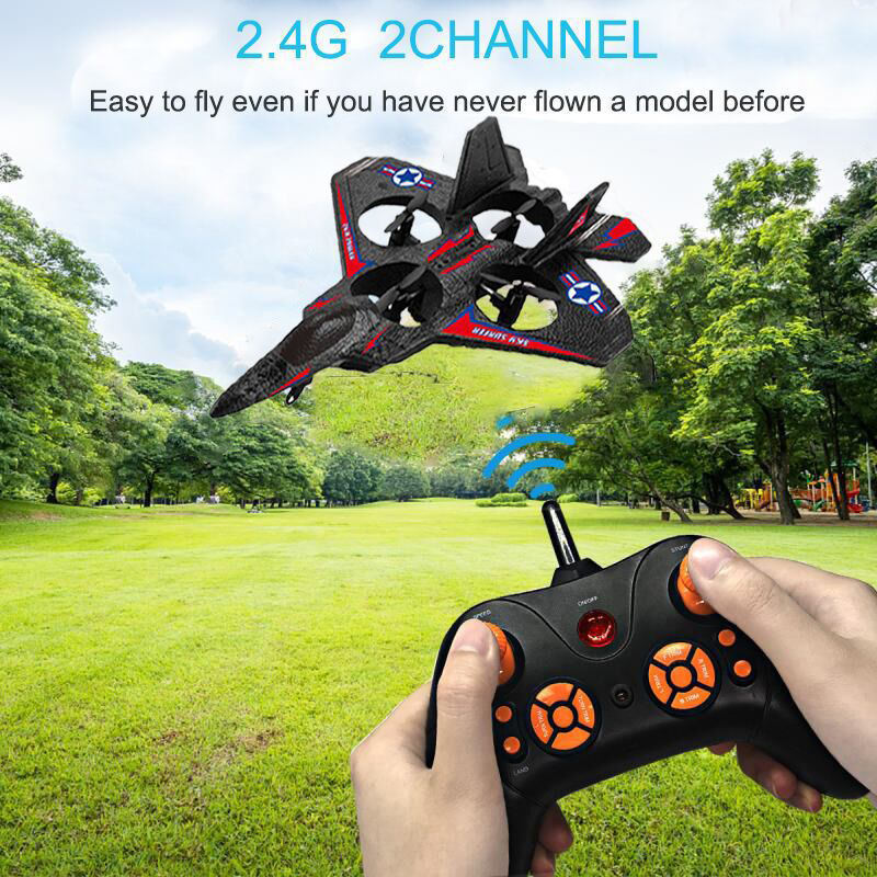 V16 Rc Plane Jet Fighter 2.4GHz Remote Control Airplane 360 Stunt Spin Remote Light RC Plane