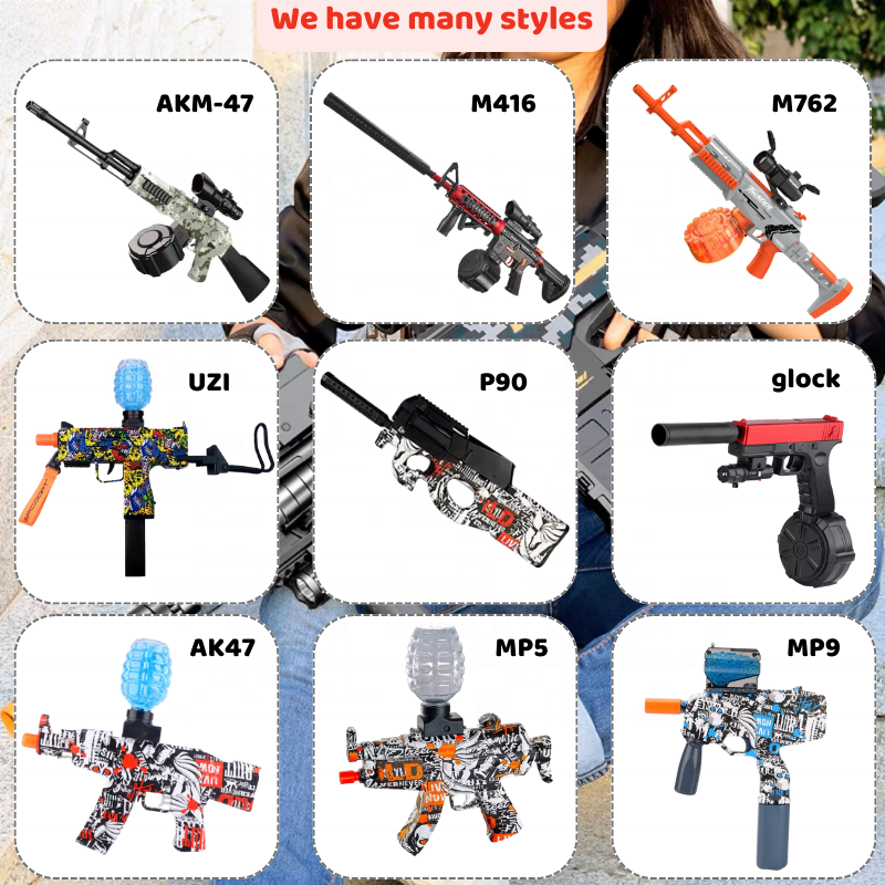 ALI Water Bullet Gun Electric Gel Ball Blaster gun AK47 Outdoor toys Shooting Team Game Water Bullet Shooting Gun