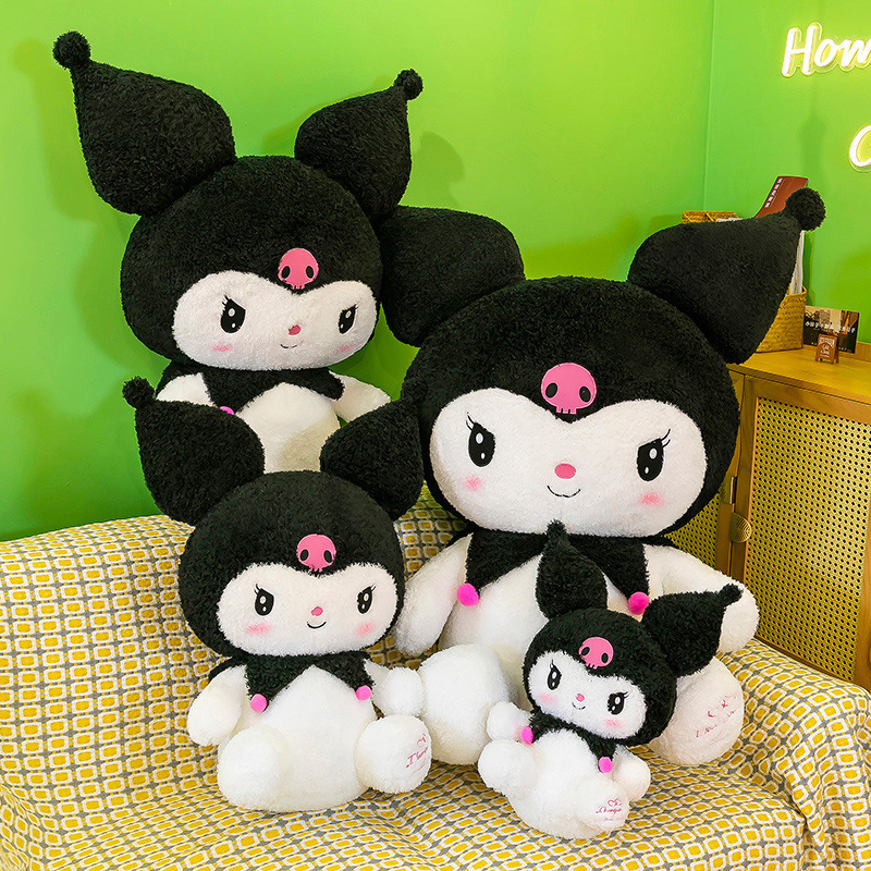 Wholesale sanrio 45cm/70cm Kuromi Plush Stuffed Cartoon anime Soft Doll New Arrival Kids Anime Kids Stuffed Plush Doll