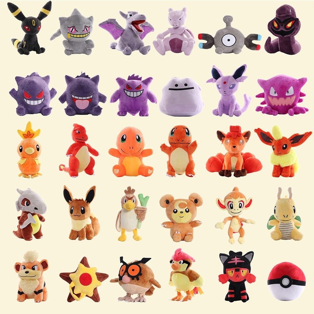 Factory Cheap wholesale pokemoned plush toys 8 inches 100 models kawaii soft doll for claw machine kids toy