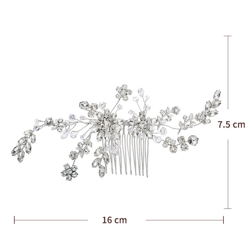 Wedding Hair Comb Pearl Side Combs Rhinestones Hair Jewelry Crystal Hair Pieces Decorative Bridal Accessories for Women