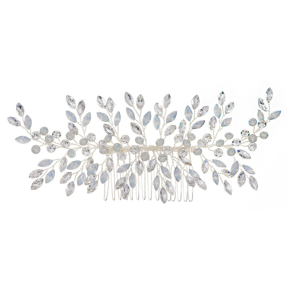 Wedding Hair Comb Pearl Side Combs Rhinestones Hair Jewelry Crystal Hair Pieces Decorative Bridal Accessories for Women