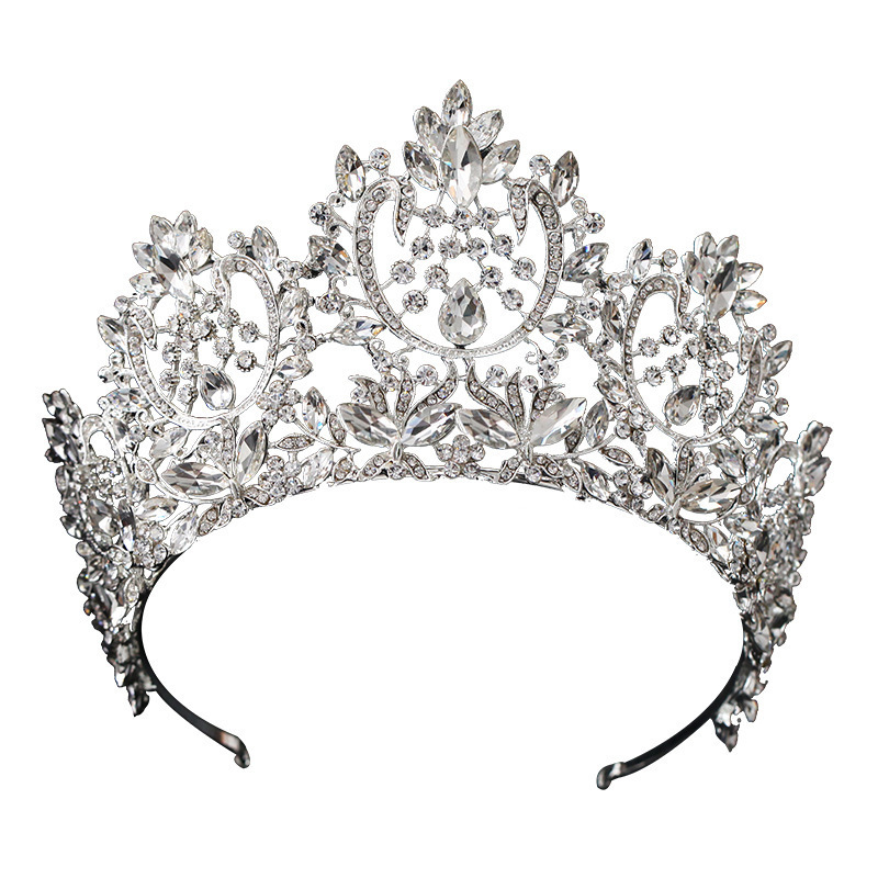 Victorian Clear Austrian Rhinestone Crystal Tiara Crown Princess Queen Headband Headpiece Jewelry Prom Pageant