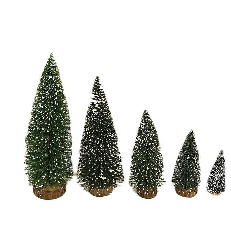 Christmas DIY Decorations White Cedar Mini Christmas Tree Pine Needles Tabletop Ornaments Small Tree