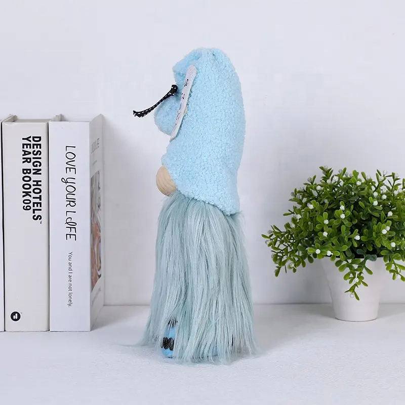 Hot Selling Knitted Faceless Doll Creative Standing Dwarf Ocean Festival Gnome Desktop Decoration