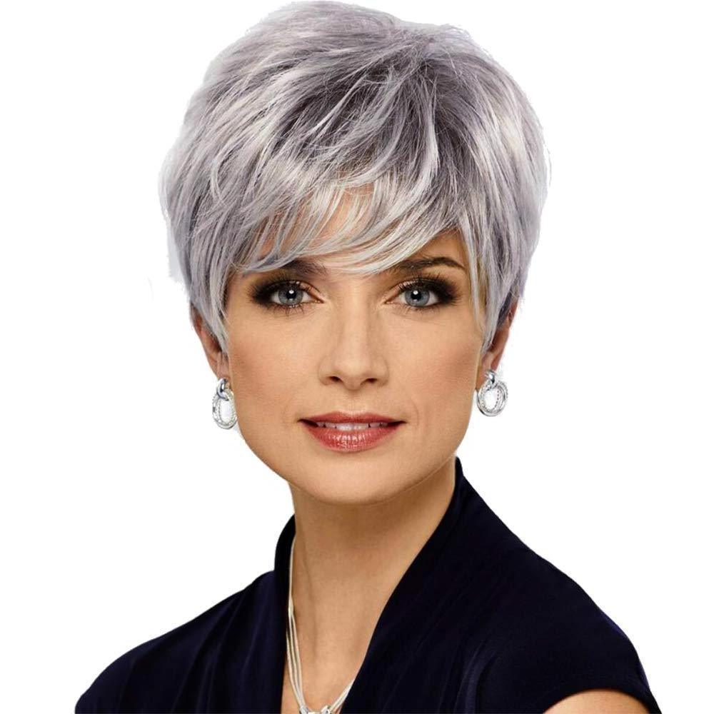 Wholesale sales hair silver elf wig head horse Brazilian virgin short hair elf cut g machine for white women wigs