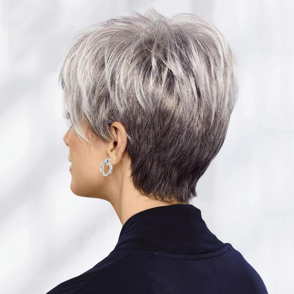 Wholesale sales hair silver elf wig head horse Brazilian virgin short hair elf cut g machine for white women wigs