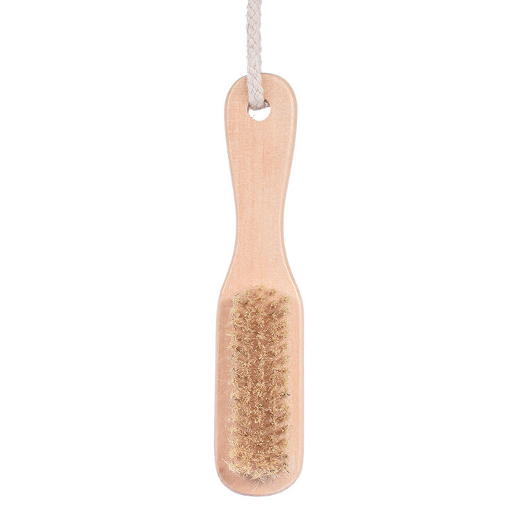 Double Side Feet File Massage Bath Brush Boar Bristle Short Handle Foot Whet Stone New Arriving Eco Friendly Natural All Natural