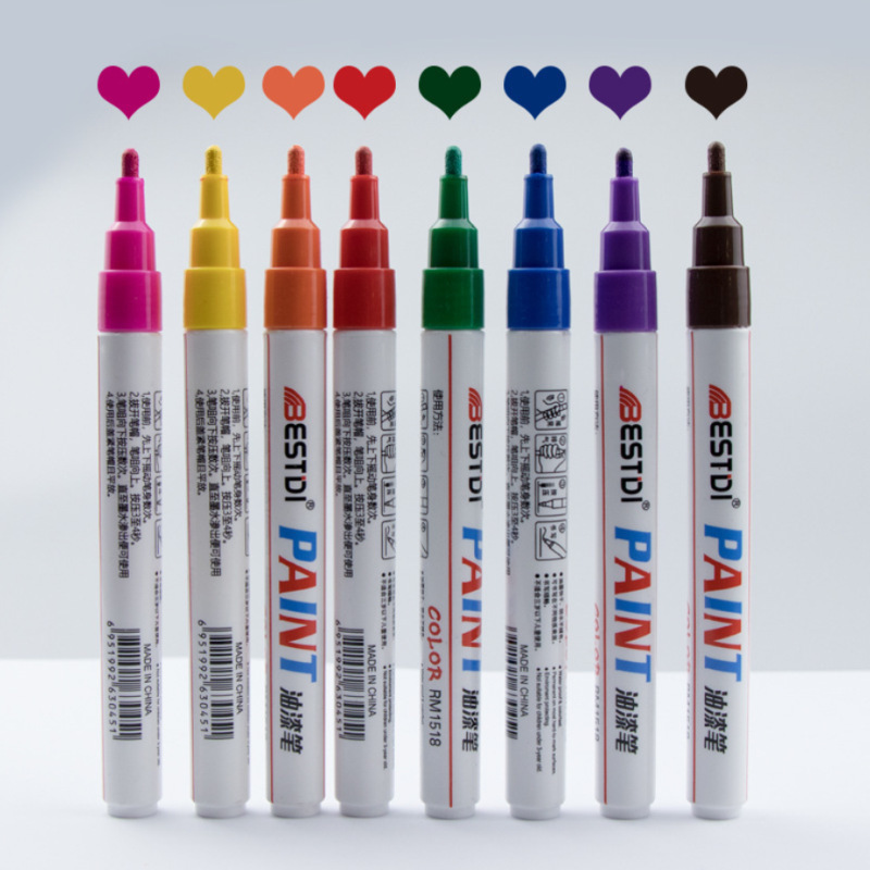 Paint Pen Diy Album Graffiti Pen Car Tyre Paint Marker Dual Tip Fabric Marker Set Fabric Markers