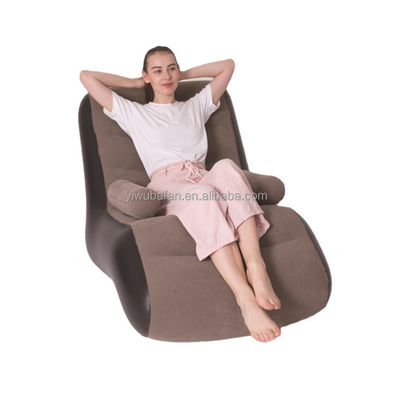 Bafan Brand Air Chair Home Furniture Portable Inflated Sofas S Shape Lazy Foldable Lounger With Pump