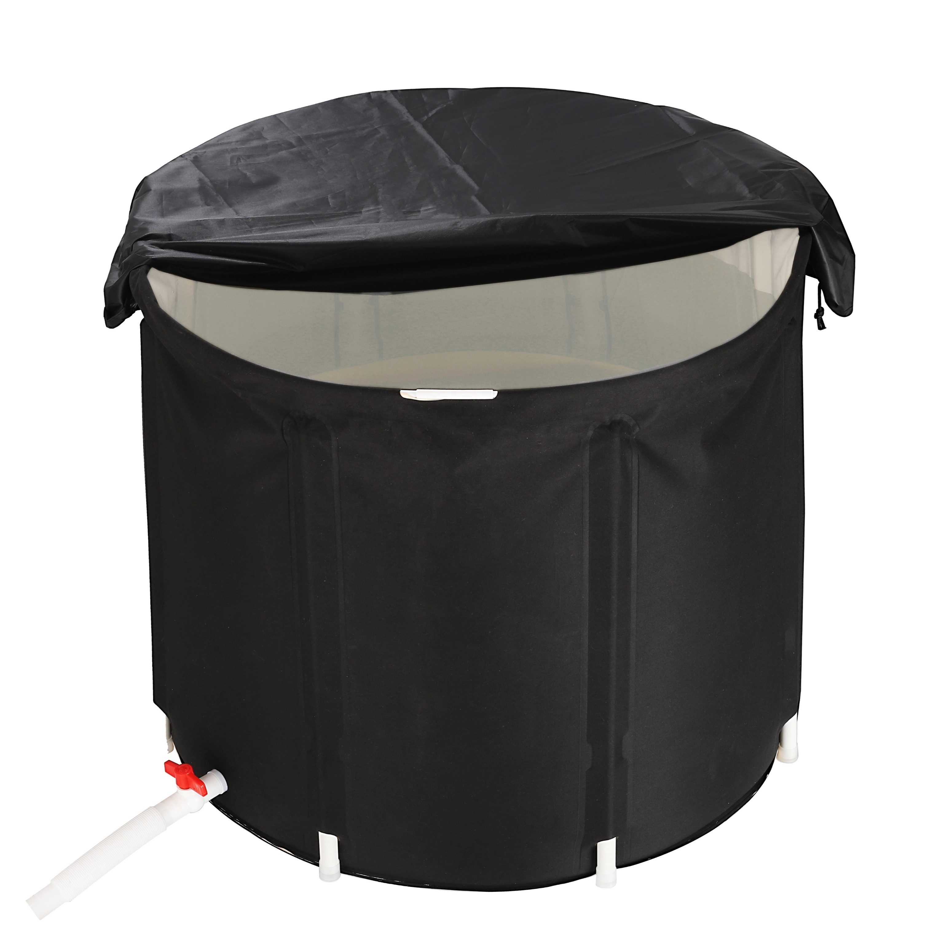 Bafan Brand Outdoor Travel Foldable Portable Bathtubs Soaking Bucket Ice Bath Tub with Lid