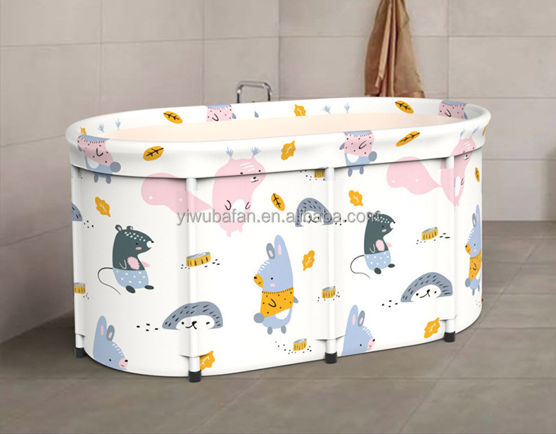 Bafan Brand Portable Lightweight Easily Set Up PVC Folding Ice Bath Tub Bath Bucket For Kids Baby Adults