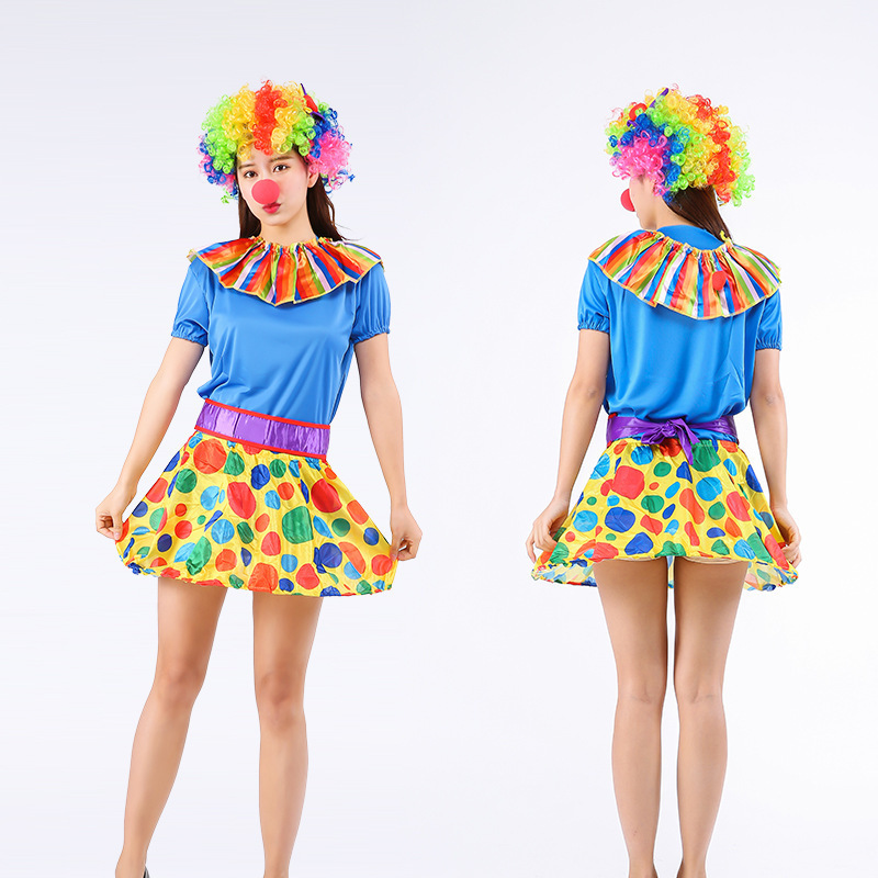 Adult Fashion Clown Character Halloween Costume Cosplay Halloween Carnival Costume For Unisex