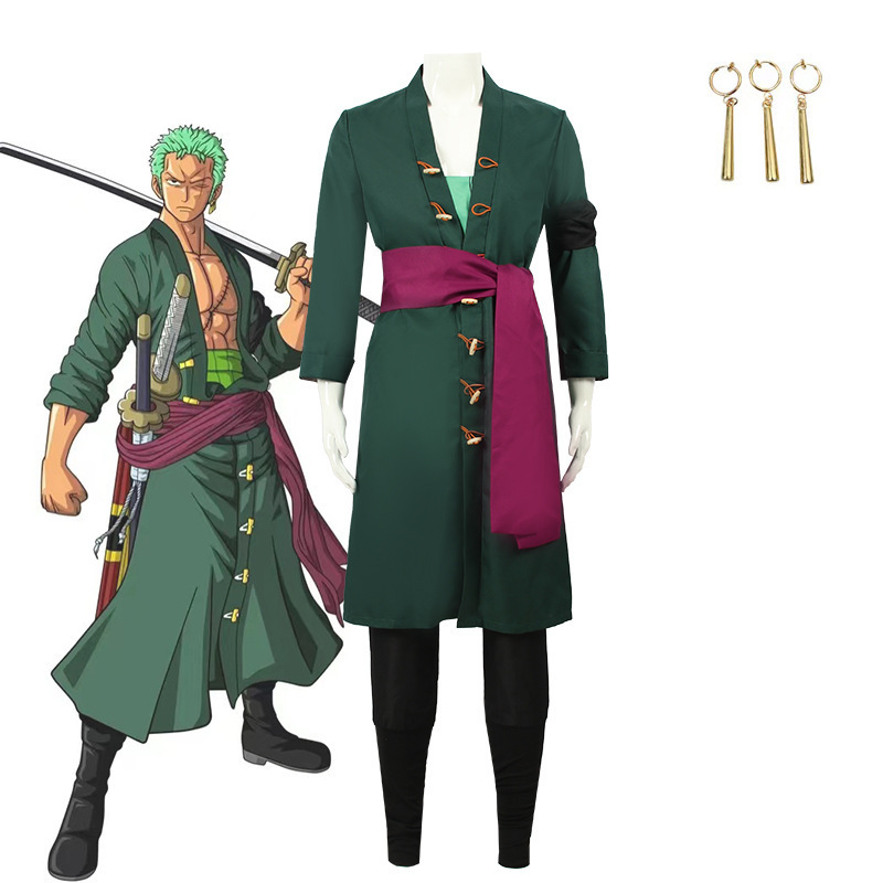 Anime Cosplay Uta Red Long Uniform Dress Suit  Red Nami Roronoa Zoro Costume Halloween Party Role Play Outfit Full Set