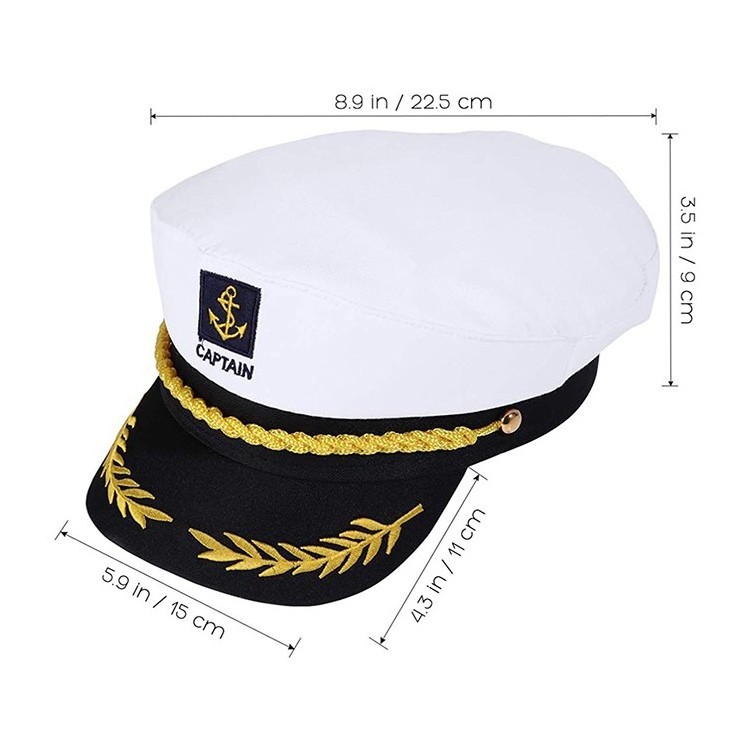 2023 Hot Selling Fashion Classic Navy Ocean Yacht Autumn Sailor Hat Captain Hat