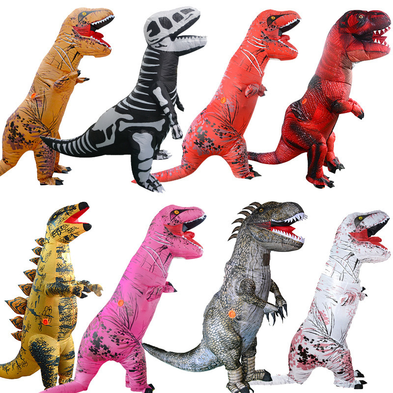 2023 Halloween Party Animal Cosplay Stegosaurus Mascot Costume Inflatable Dinosaur Suit Costume for Adult Size Polyester Unisex