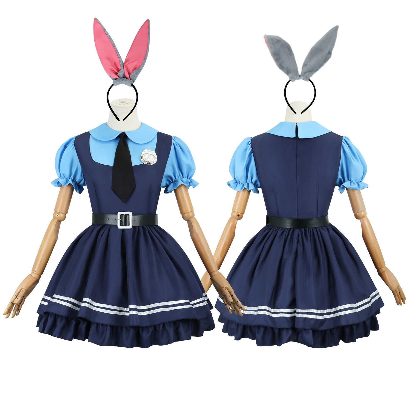 BAIGE  Cosplay Dress for Women Cosplay Anime Judy  Dress Cartoon Joint Style Dress Cosplay Maid Rabbit Cloth