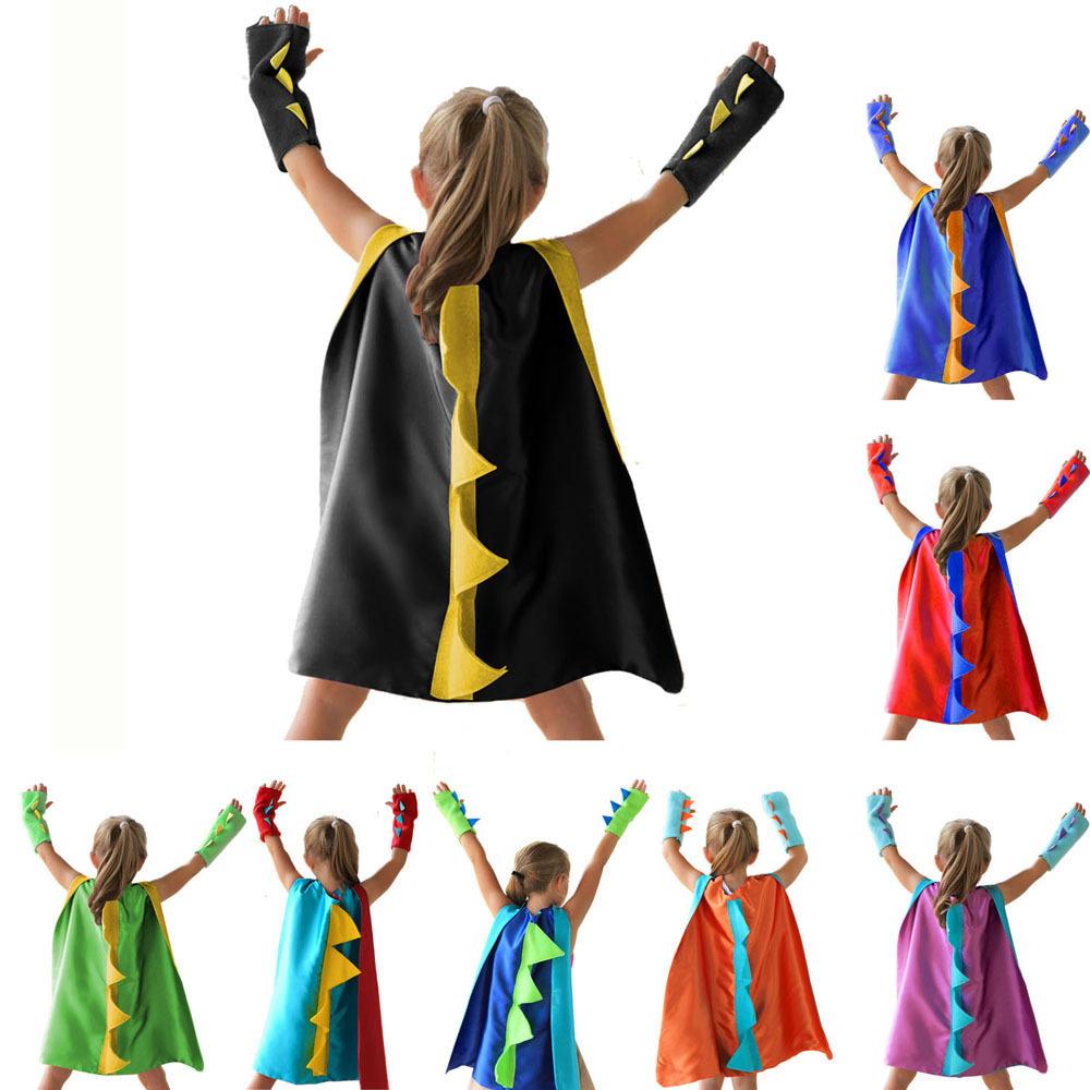 Funny Halloween Costumes Dinosaur Cosplay Cape Super Hero Capes Birthday Party Cape For Kids