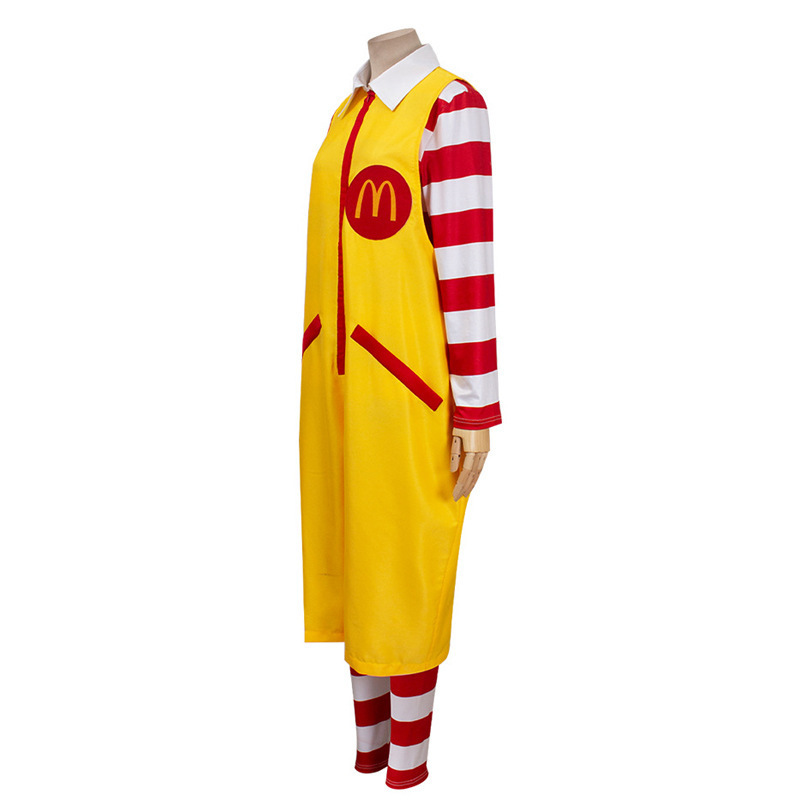 BAIGE Adult McDonald Cosplay costume For masquerade Party Clown Character Costume