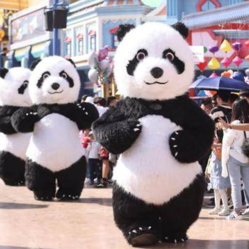 2023 2m/2.6m/3m Custom Animal giant advertising walking mascot plush inflatable panda costume