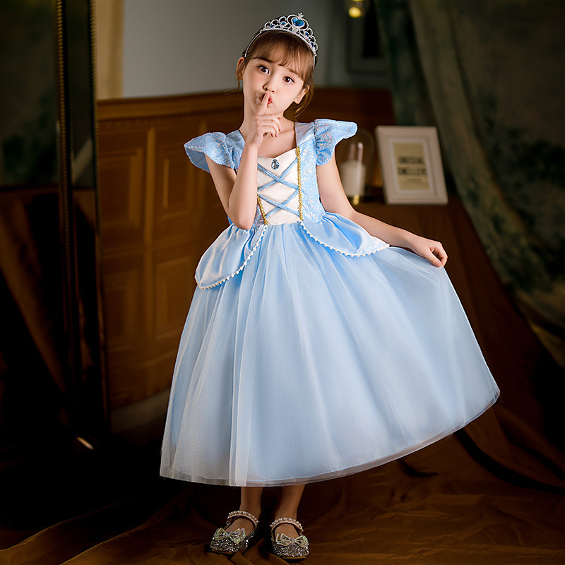 2024  princess role play costume kids girl TV movie costume for Halloween Christmas Party Dresses