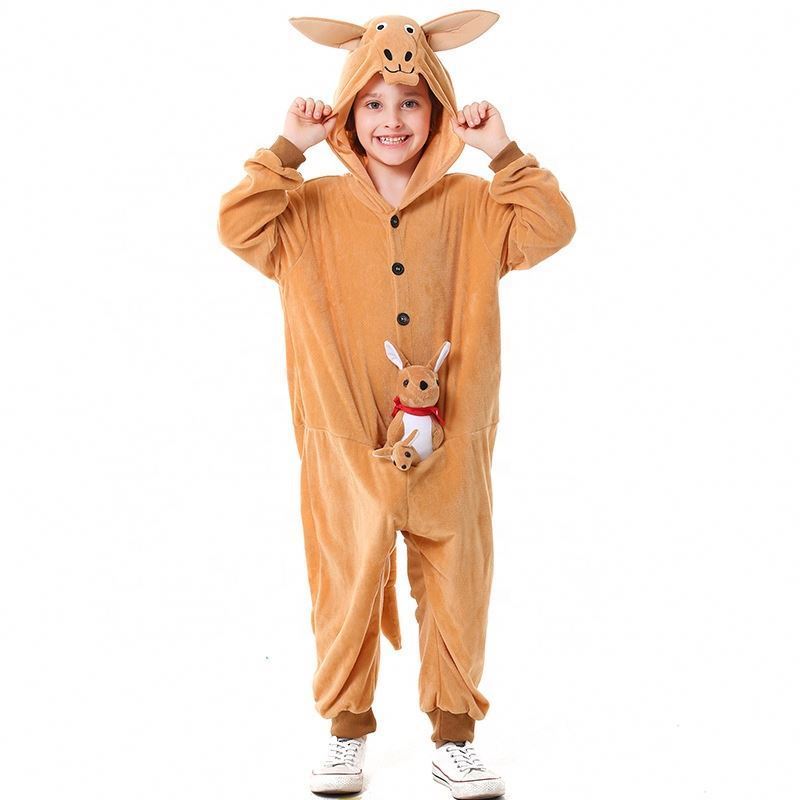 Children's Day Cosplay Baby Parent-child Animal Dress Children's Hooded Kangaroo Mascotte Costume