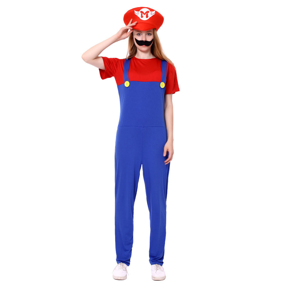 2023 Super mario & Luigi fancy dress costumes red and green panty cosplay women clothes for halloween and carnival party