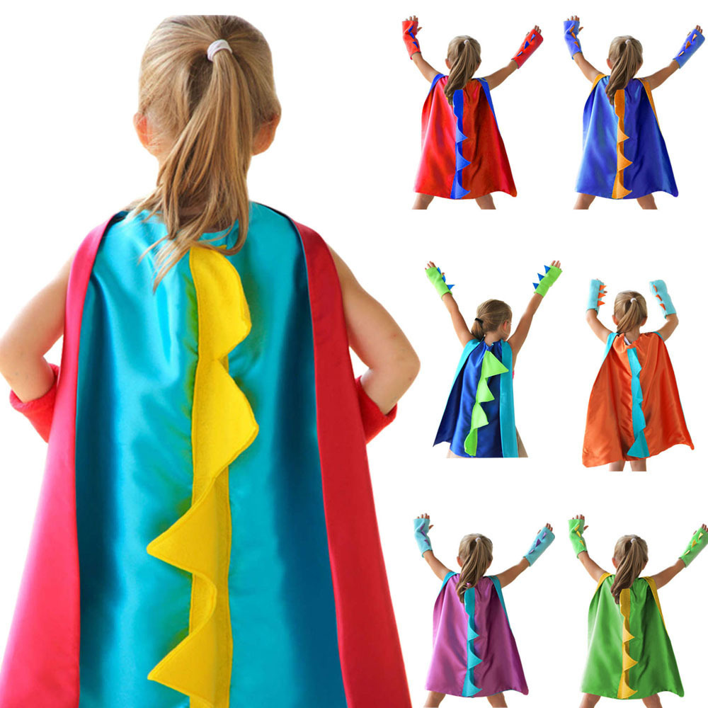 Funny Halloween Costumes Dinosaur Cosplay Cape Super Hero Capes Birthday Party Cape For Kids