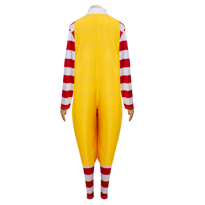 BAIGE Adult McDonald Cosplay costume For masquerade Party Clown Character Costume