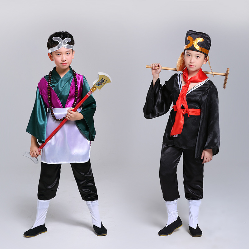 Children's Journey to the West  Costumes for Four People Tang Monk Sun Wukong Pig Bajie Performance  Costumes Beauty Monkey King